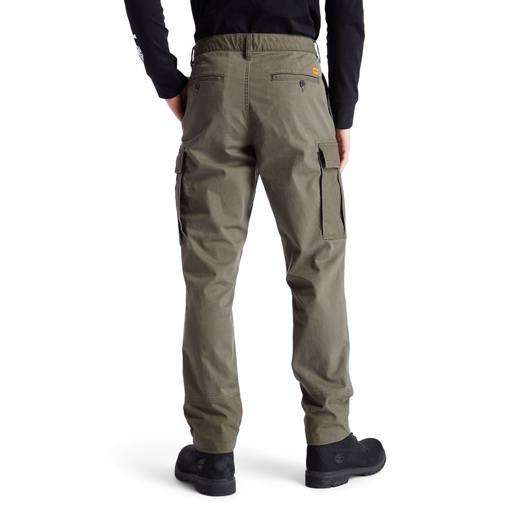 Timberland Mens Pants Profile Lake Relaxed-Fit Cargo - Olive - India GF1589647